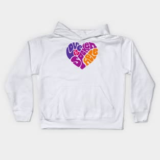 Love Is Spoken Here Bright Word Art Kids Hoodie